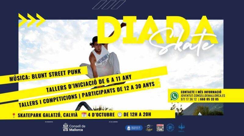 La Diada de Skate 2025 omplirà de joves i música el Skatepark de Galatzó