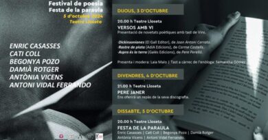 Lloseta acull el Festival de Poesia 2025 amb tres dies d’art i paraula