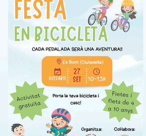 Ciutadella celebra la Festa en Bicicleta per a infants de 4 a 10 anys