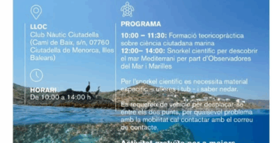Ciència ciutadana per conservar els espais marins protegits a Ciutadella