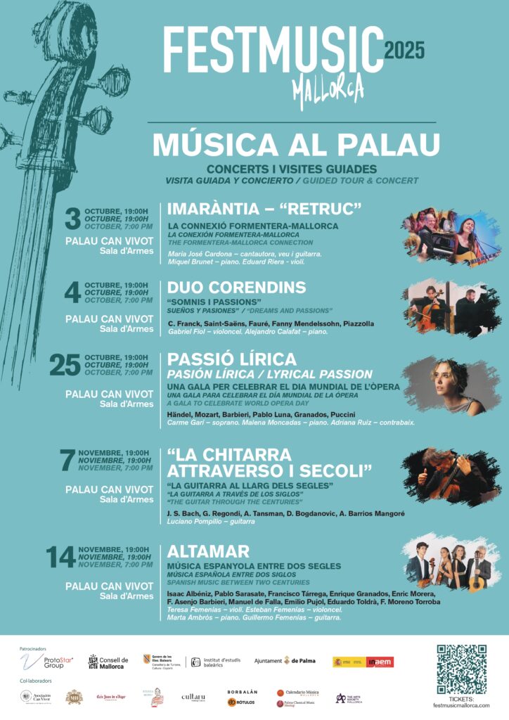 FestMusic 2025 porta la música clàssica al Palau Can Vivot amb cinc concerts únics