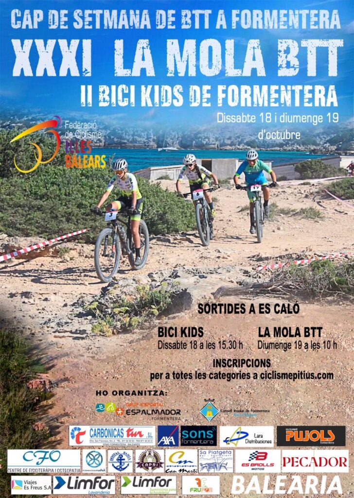 Cap de setmana de BTT a Formentera amb la XXXI La Mola BTT i la II Bici Kids