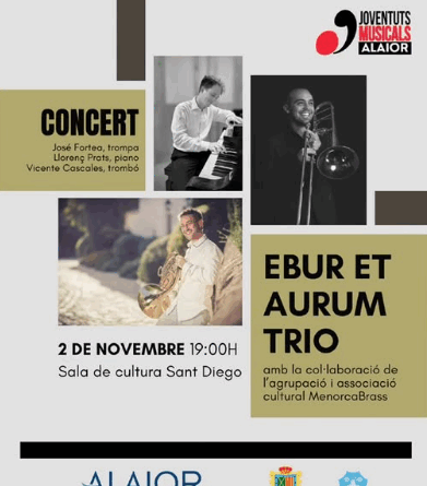 Ebur et Aurum Trio actua a la Sala de Cultura Sant Diego d’Alaior
