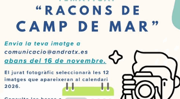L’Ajuntament d’Andratx convoca el concurs fotogràfic per al Calendari Baltasar Moner 2026