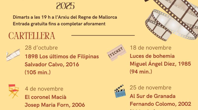 L’Arxiu del Regne de Mallorca commemora el centenari d’Antoni Maura amb el cicle de cinema ‘Els temps d’Antoni Maura’
