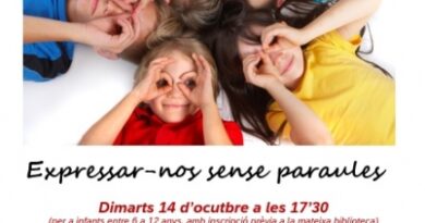“Expressar-nos sense paraules”, una activitat de Cultura Ufana a la Biblioteca del Rafal Vell