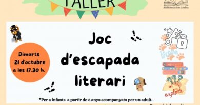 Joc d’escapada literari a la Biblioteca de Son Gotleu amb Cultura Ufana