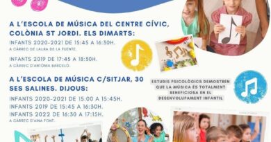 Octubre gratuït de música i moviment per a infants a Ses Salines