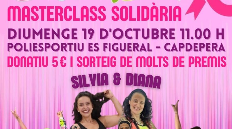 Masterclass solidària de Zumba a Capdepera per lluitar contra el càncer