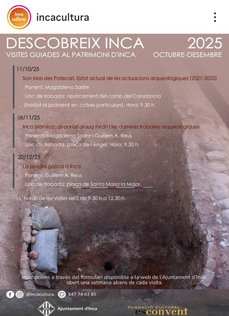 “Descobreix Inca”: noves visites guiades per redescobrir el patrimoni arqueològic i artístic de la ciutat