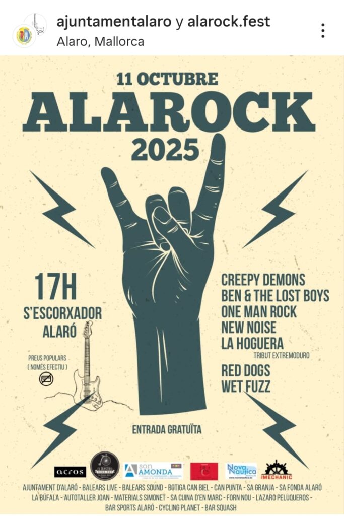 Alaró es prepara per a una nova edició de l’Alarock 2025