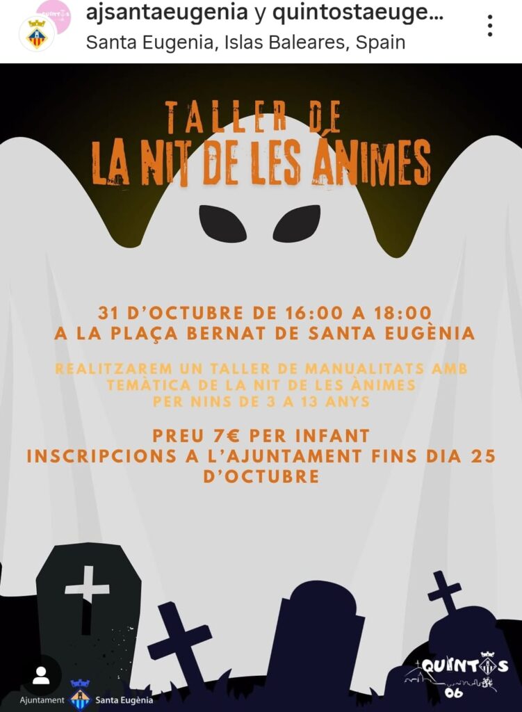 Santa Eugènia celebra un taller infantil per la Nit de les Ànimes