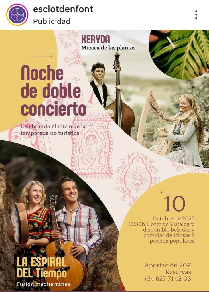 Nit de doble concert a Es Clot den Font amb Keryda i La Espiral del Tiempo