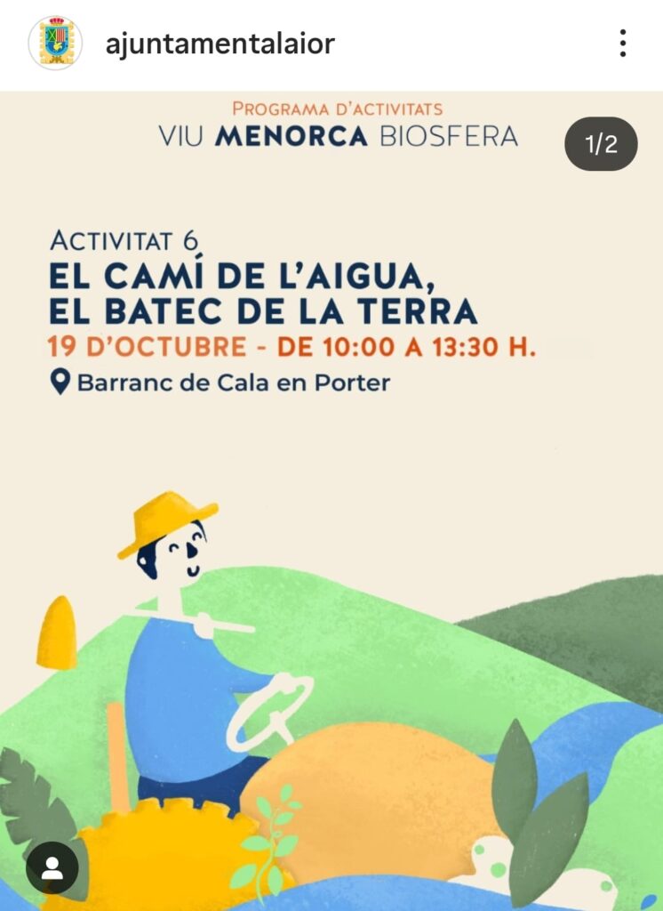 Excursió “El camí de l’aigua, el batec de la terra” al Barranc de Cala en Porter