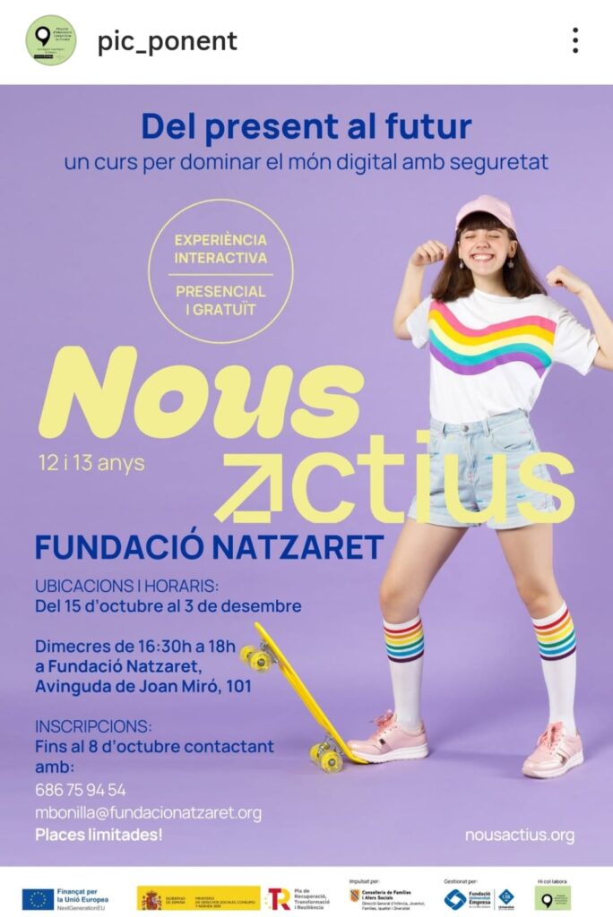 La Fundació Natzaret impulsa el programa “Nous Actius” per a joves de 12 i 13 anys