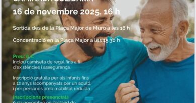 Muro es posa en marxa contra el càncer amb una caminada solidària el 16 de novembre