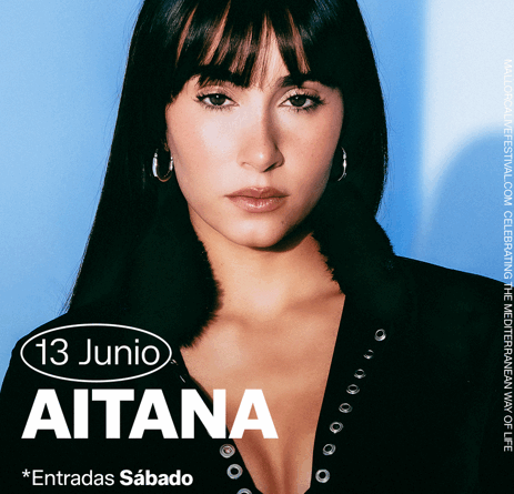 Aitana actuarà el dissabte 13 de juny al Mallorca Live Festival 2026