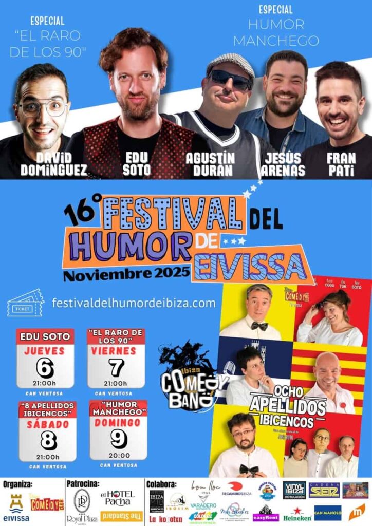 El Festival del Humor d’Eivissa celebra la seva 16a edició amb quatre nits de rialles i grans noms de la comèdia