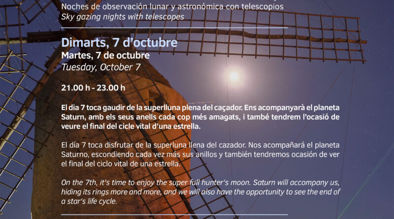 Formentera mira al cel amb una nova nit d’observació astronòmica al Molí Vell de la Mola