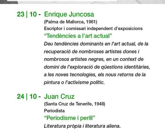 El MACE acull el Seminari Cicerone amb Enrique Juncosa, Juan Cruz i José Carlos Llop