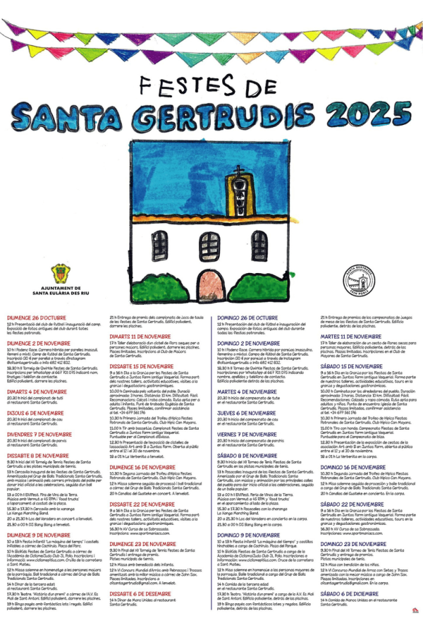 Festes de Santa Gertrudis 2025: arrenca el programa de desembre amb música, tallers i tradició