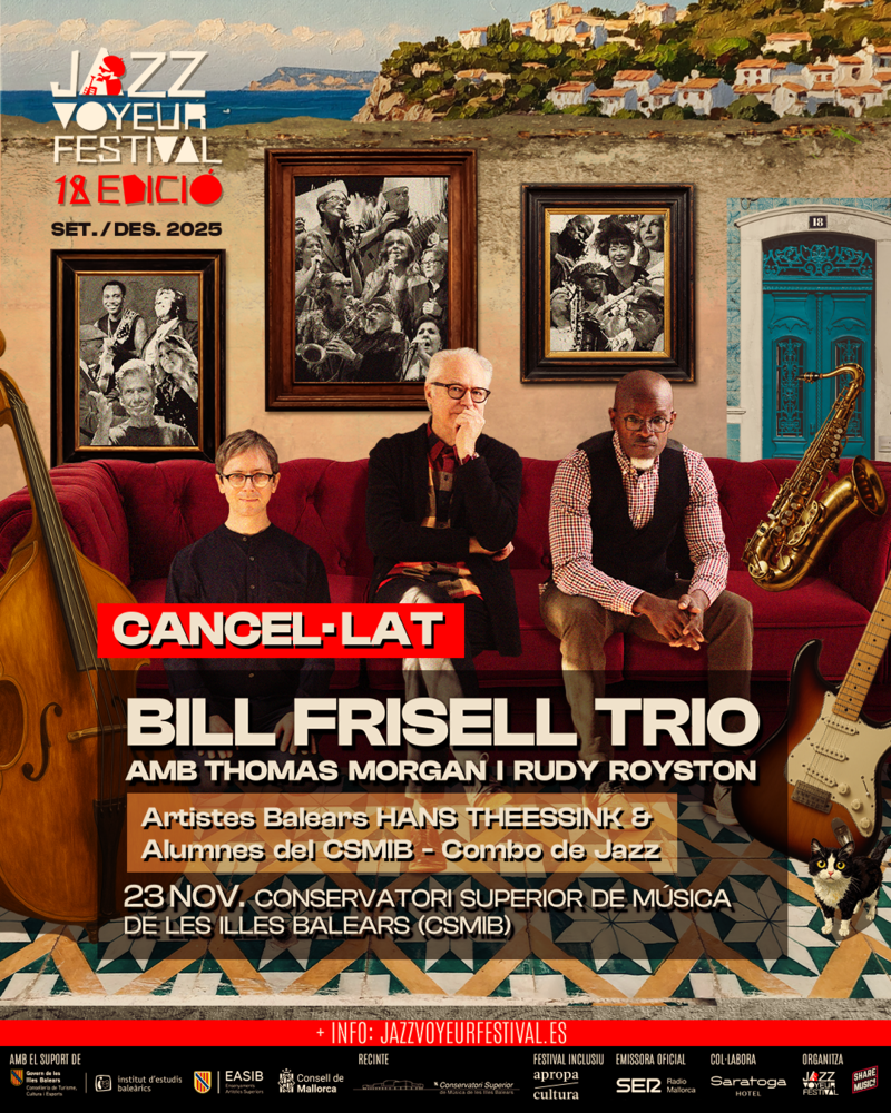 Es cancel·la el concert de Bill Frisell Trio al Jazz Voyeur Festival