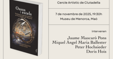 Presentació del llibre Ossos i estels. Fenòmens arqueoastronòmics en la prehistòria de Menorca