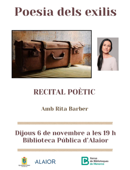 Recital poètic “Poesia dels exilis” a la Biblioteca Pública d’Alaior