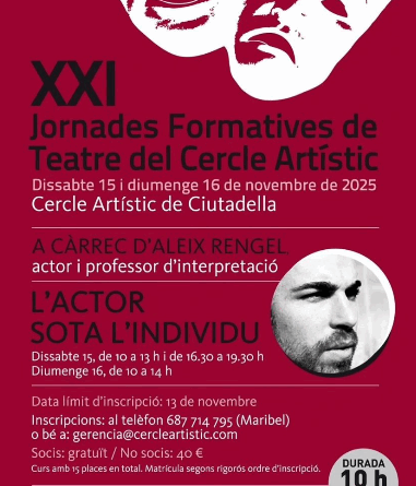 XXI Jornades Formatives de Teatre del Cercle Artístic de Ciutadella