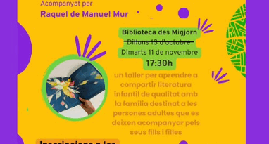 Taller “Exploració literària” per a famílies amb infants de 0 a 6 anys a Es Migjorn Gran