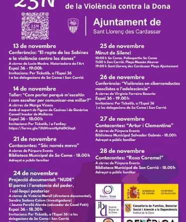 Sant Llorenç des Cardassar commemora el 25N amb una setmana d’activitats per conscienciar sobre la violència masclista
