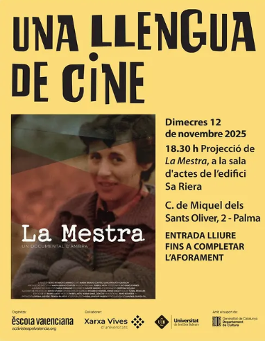 Projecció del documental “La Mestra” dins el cicle Una Llengua de Cine