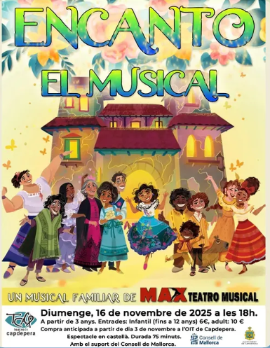 El Teatre de Capdepera acull el musical familiar “Encanto” el 16 de novembre