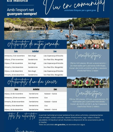 El Consell de Mallorca impulsa el programa “Viu en comunitat” amb activitats físiques per a gent gran