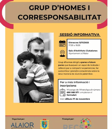 Alaior impulsa un grup d’homes per fomentar la corresponsabilitat i la paternitat activa