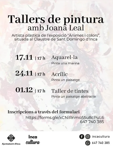 Tallers de pintura amb Joana Leal al Claustre de Sant Domingo d’Inca