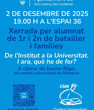 Xerrada «De l’Institut a la Universitat. I ara, què he de fer?»