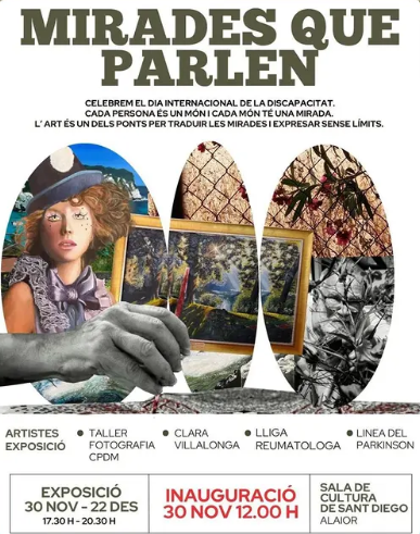“Mirades que parlen”, una exposició col·lectiva per celebrar el Dia Internacional de la Discapacitat