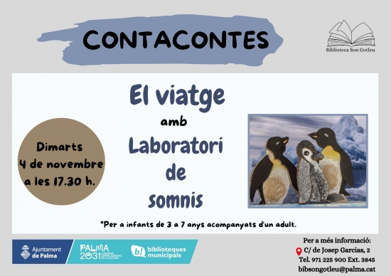 “El viatge”, conte amb titelles de cartó a la Biblioteca de Son Gotleu