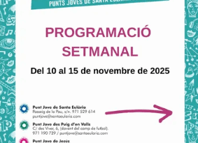 Programació setmanal dels Punts Joves de Santa Eulària des Riu