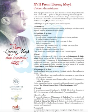 XVII Premi Llorenç Moyà d’obres dramàtiques 2025