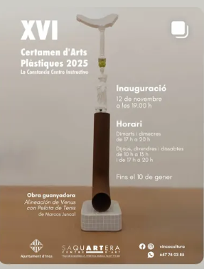 Inca inaugura el XVI Certamen d’Arts Plàstiques 2025 amb l’obra guanyadora de Marcos Juncal