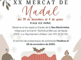 Alaior obre les inscripcions per al XX Mercat de Nadal, que se celebrarà del 19 de desembre al 4 de gener
