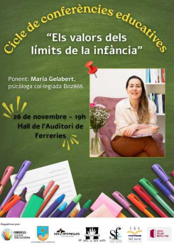 Cicle de conferències educatives: “Els valors dels límits de la infància”