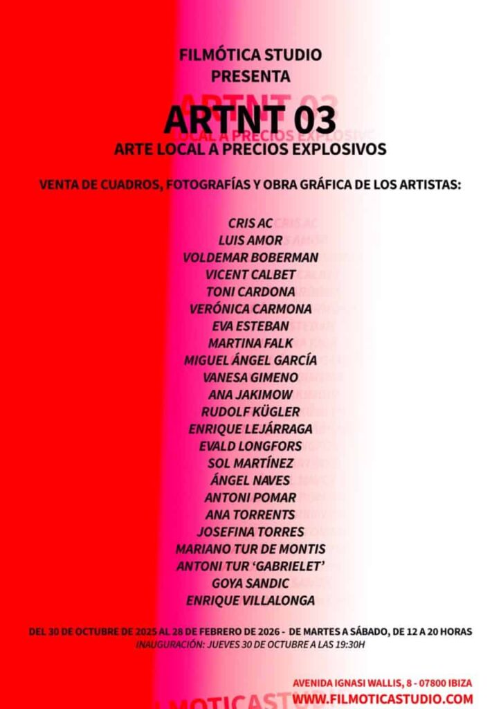 ARTNT 03 transforma Filmótica Studio en un escaparate del arte ibicenco contemporáneo