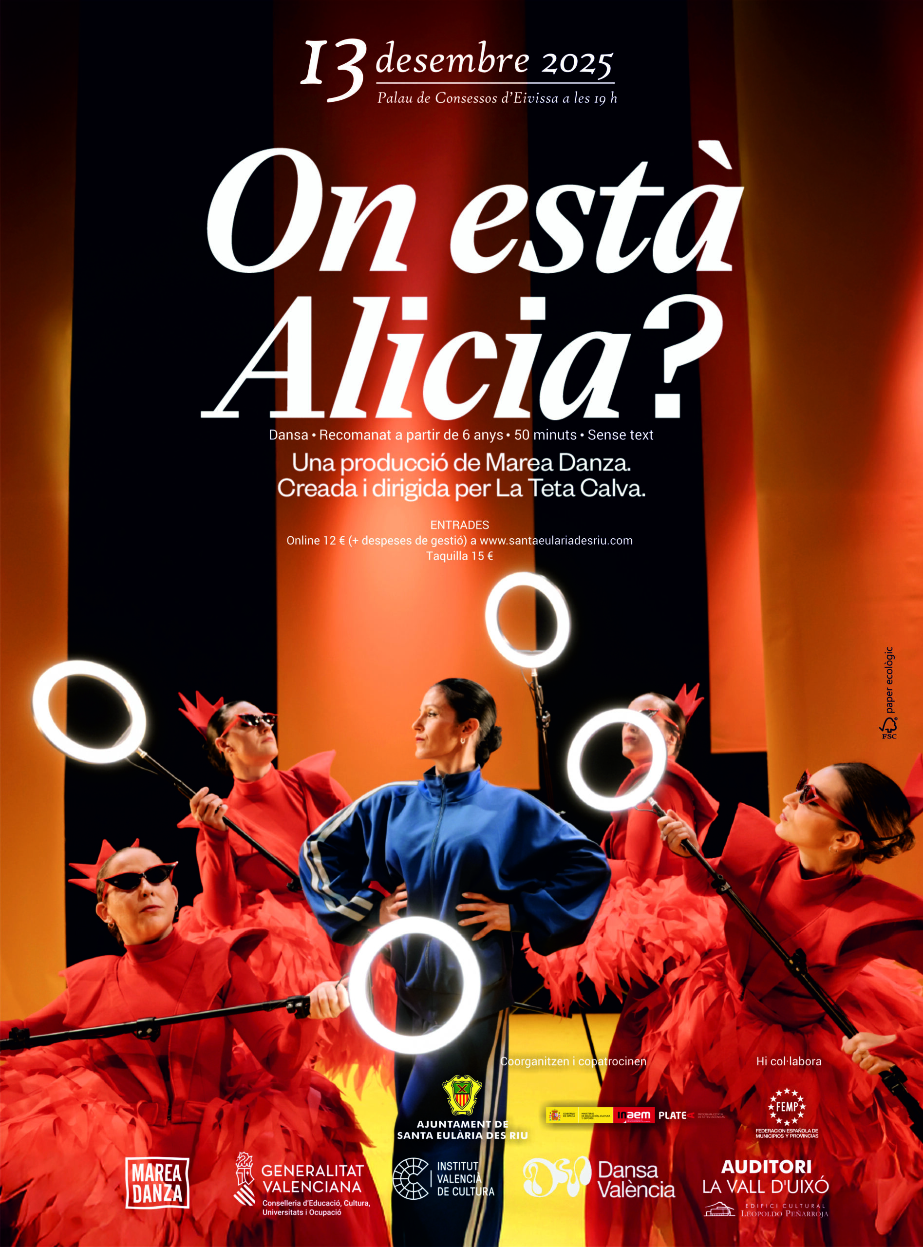 Santa Eulària acull l’espectacle de dansa ¿Dónde está Alicia?, una immersió sensorial en el món de Lewis Carroll