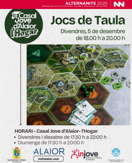 Tarda de jocs de taula al Casal Jove d’Alaior