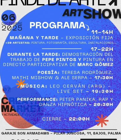 Palma celebra el ‘Finde de Arte – Art Show’ amb més de 30 artistes i un programa ple de música, poesia i performance