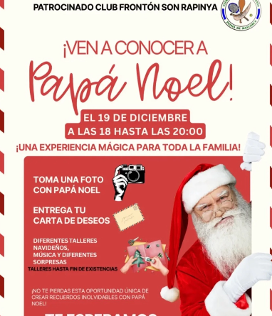 Son Rapinya rep la visita de Papà Noel amb tallers, música i activitats familiars