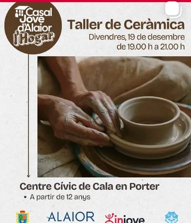 Taller de ceràmica al Casal Jove d’Alaior